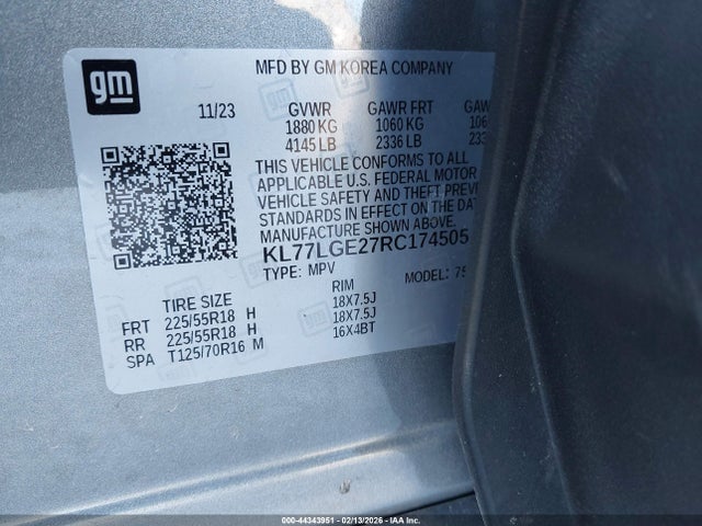 2024 CHEVROLET TRAX KL77LGE27RC174505 Photo 8