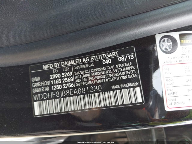 2014 Mercedes-benz E 350 4matic მანქანა იყიდება აუქციონზე, vin: WDDHF8JB8EA881330, აუქციონის ნომერი: 44344155