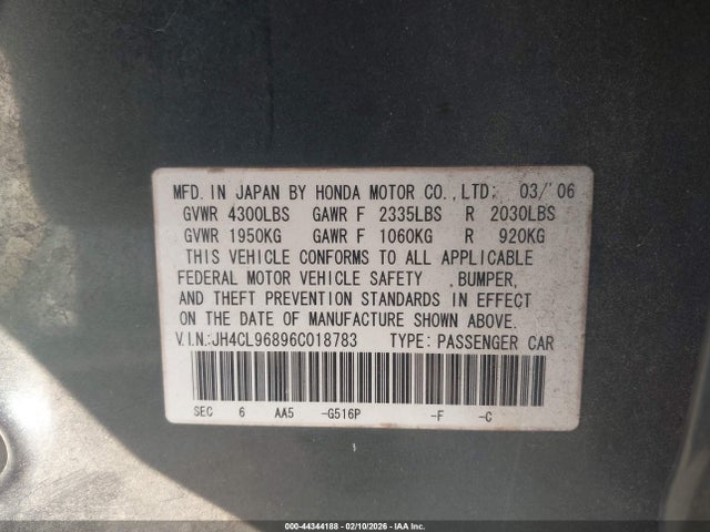 2006 ACURA TSX JH4CL96896C018783 Photo 8