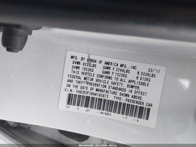 1HGCR2F36HA185873 Honda ACCORD LX