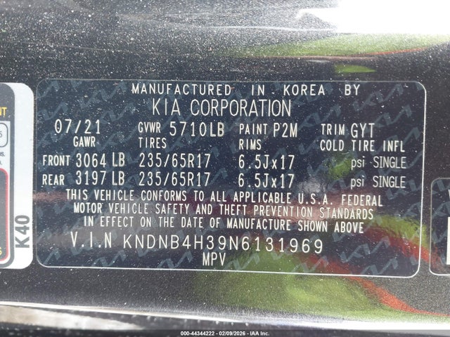 2022 KIA CARNIVAL MPV KNDNB4H39N6131969 Photo 8