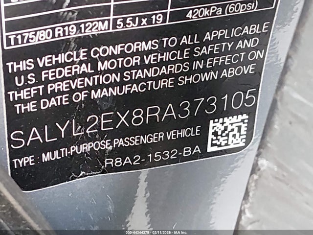 SALYL2EX8RA373105 Land Rover Range Rover Velar P250 Dynamic Se