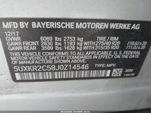 5UXKR2C58J0Z14546 BMW X5 Sdrive35i