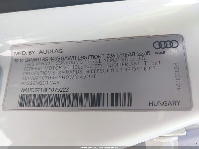 2015 AUDI A3 WAUCJGFF8F1075222 Photo 8