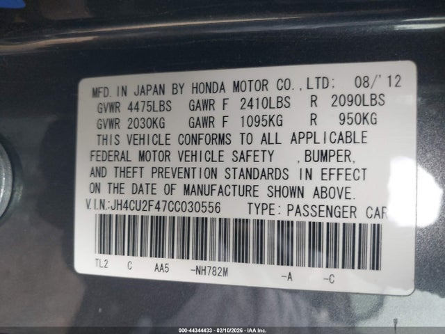 2012 ACURA TSX JH4CU2F47CC030556 Photo 8