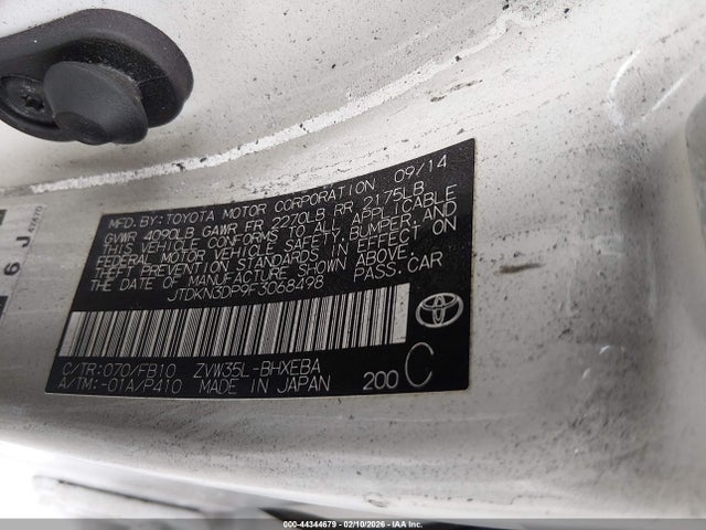 Toyota PRIUS PLUG-IN 2015 JTDKN3DP9F3068498 Image 9