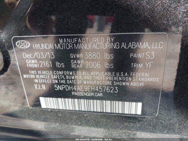 Hyundai ELANTRA SE 2014 5NPDH4AE9EH457623 Image 9