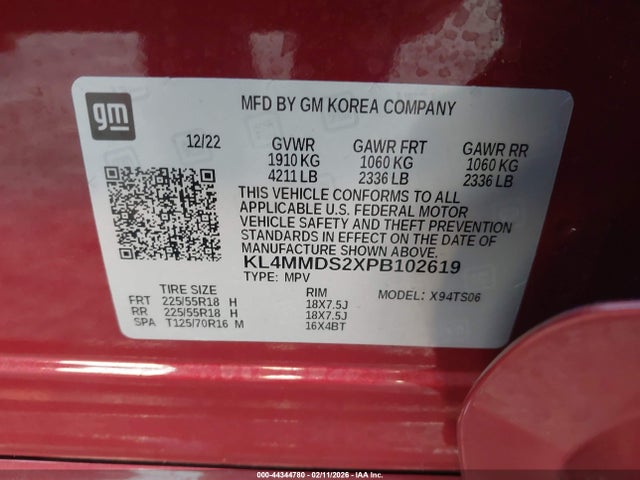 Aukcja sprzedaży 2023 Buick Encore Gx Select Fwd, vin: KL4MMDS2XPB102619, numer aukcji: 44344780