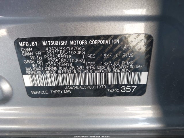 Продаж на аукціоні авто 2023 Mitsubishi Outlander Sport 2.0 Es Awc, vin: JA4ARUAU5PU011379, номер лоту: 44344786
