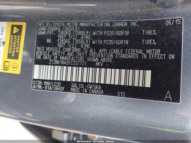 Lexus RX 350 2015 2T2BK1BA2FC327721 Image 9