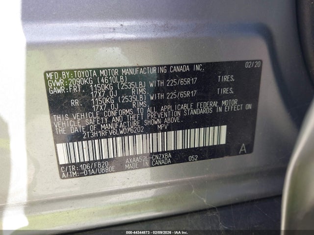 Toyota RAV4 LE 2020 2T3H1RFV6LW076202 Image 9
