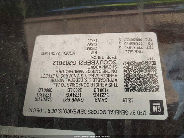 3GCUYBEF2LG202812 Chevrolet Silverado 1500 4wd Short Bed Custom