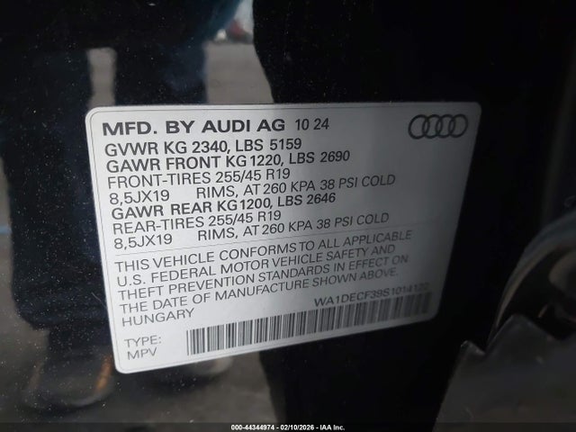 WA1DECF39S1014122 Audi Q3 Premium 45 Tfsi S Line Quattro Tiptronic