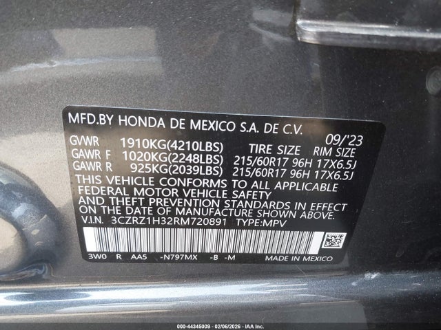 2024 HONDA HR-V 3CZRZ1H32RM720891 Photo 8