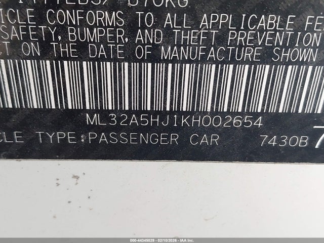 2019 MITSUBISHI MIRAGE ML32A5HJ1KH002654 Photo 8