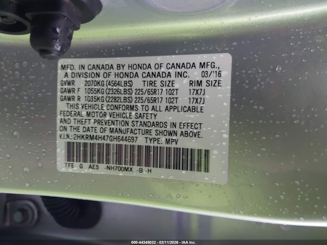 Honda CR-V SE 2016 2HKRM4H47GH644697 Image 9
