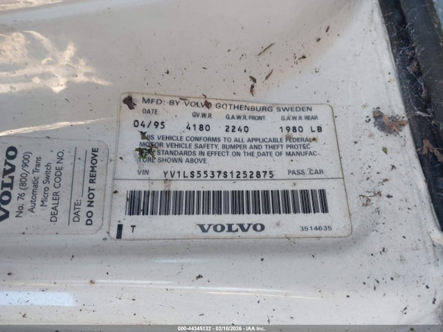 1995 VOLVO 850 YV1LS5537S1252875 Photo 8
