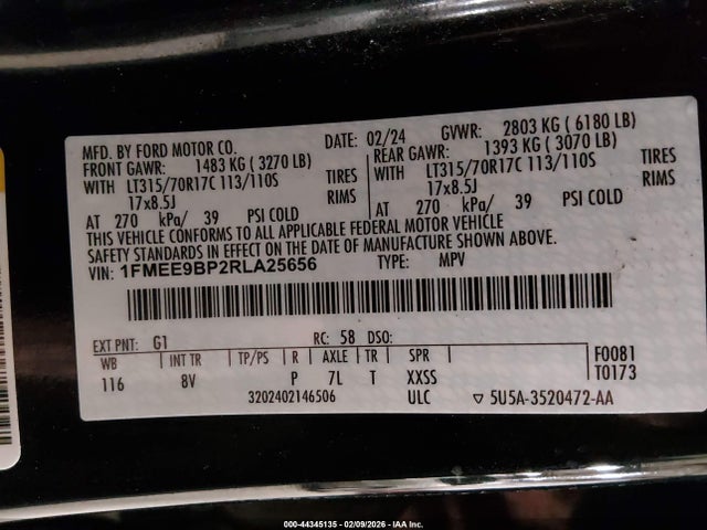 Продаж на аукціоні авто 2024 Ford Bronco Badlands, vin: 1FMEE9BP2RLA25656, номер лоту: 44345135