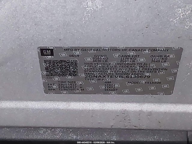 Chevrolet Equinox Awd 2fl 2020 2GNAXTEV8L6130679 Image 9