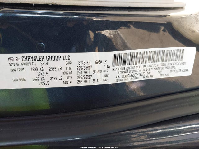 Продаж на аукціоні авто 2014 Chrysler Town & Country Touring, vin: 2C4RC1BG9ER418522, номер лоту: 44345264
