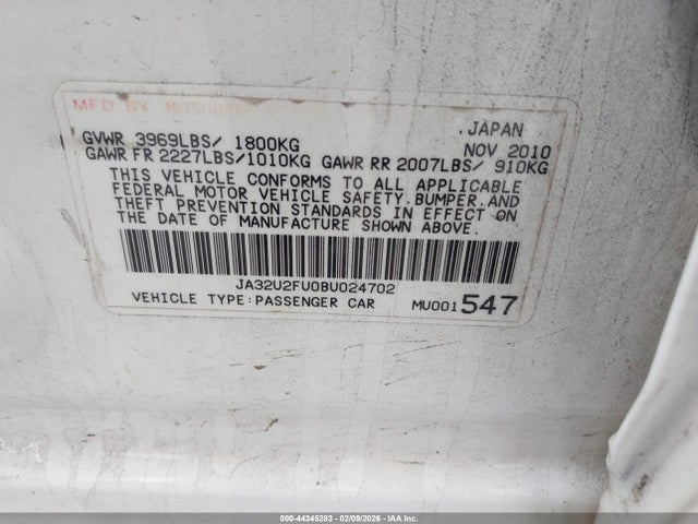 2011 MITSUBISHI LANCER JA32U2FU0BU024702 Photo 8