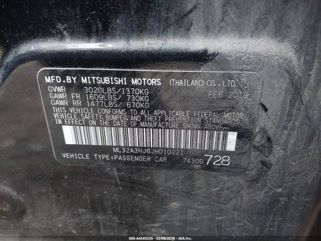 2018 MITSUBISHI MIRAGE ML32A3HJ6JH010221 Photo 8