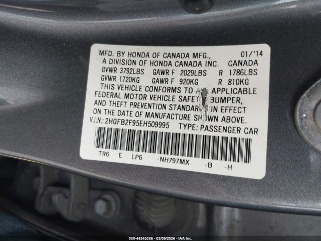 Honda Civic Ex-l 2014 2HGFB2F95EH509995 Image 9