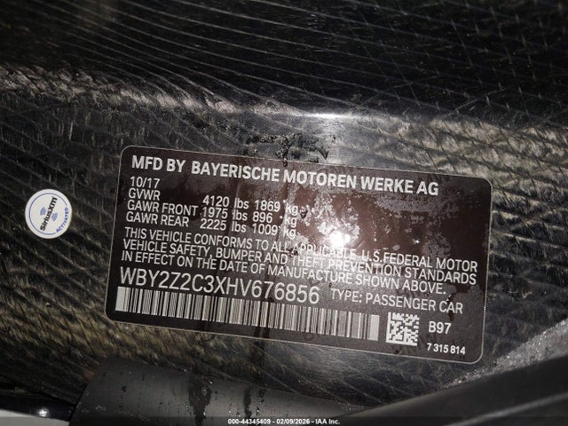 Продаж на аукціоні авто 2017 Bmw I8, vin: WBY2Z2C3XHV676856, номер лоту: 44345409