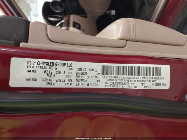 2013 JEEP GRAND CHEROKEE 1C4RJFBG2DC586285 Photo 8