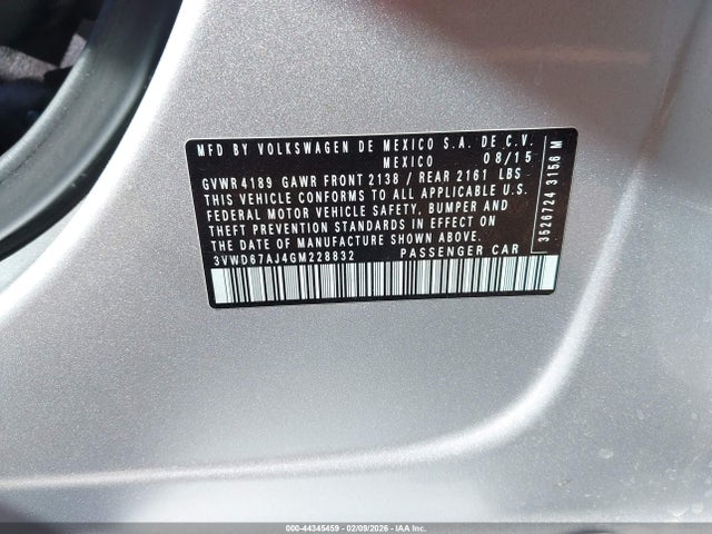 3VWD67AJ4GM228832 Volkswagen Jetta 1.4t Se
