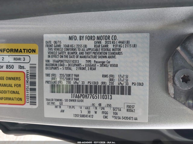 1FA6P0H77G5110313 Ford FUSION SE