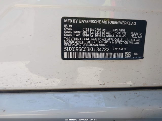 5UXCR6C53KLL34732 BMW X5 Xdrive40i