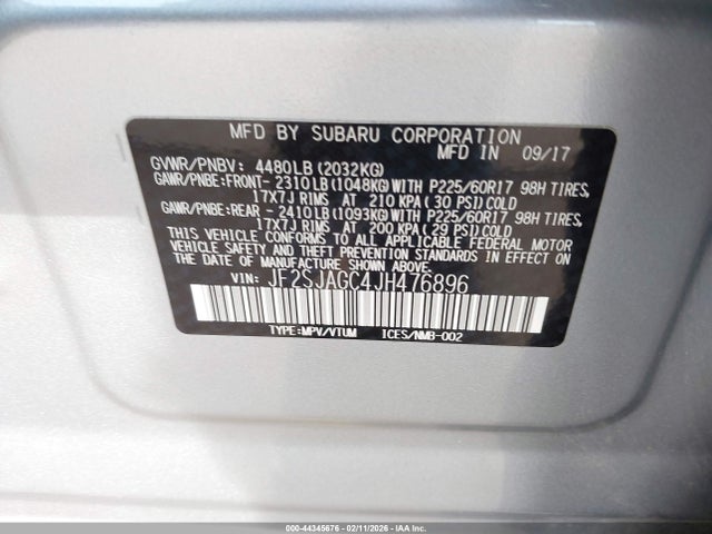 2018 SUBARU FORESTER JF2SJAGC4JH476896 Photo 8
