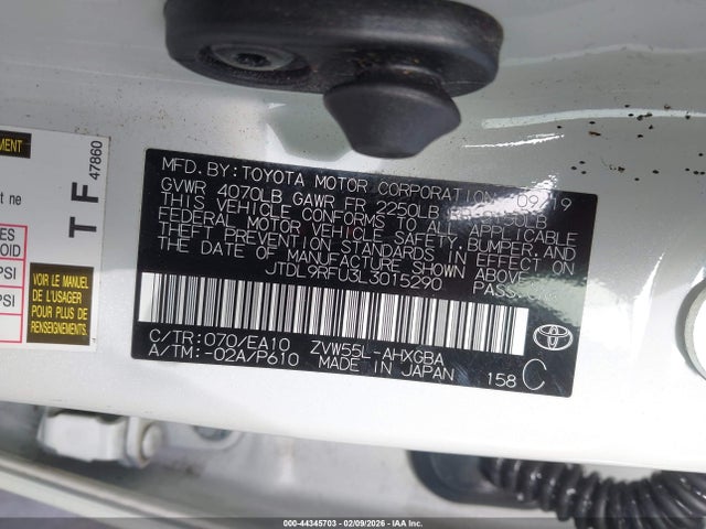 2020 TOYOTA PRIUS JTDL9RFU3L3015290 Photo 8