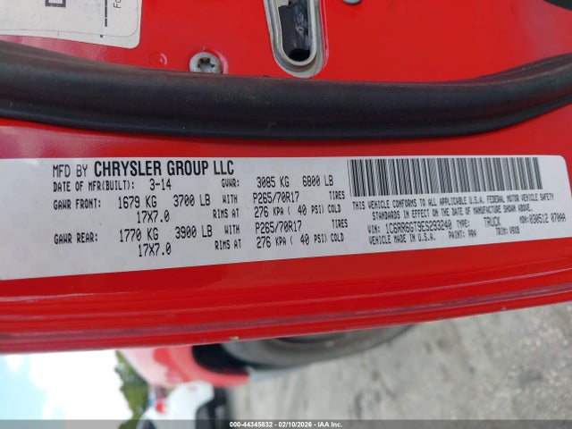 2014 Ram 1500 Slt მანქანა იყიდება აუქციონზე, vin: 1C6RR6GT9ES293240, აუქციონის ნომერი: 44345832