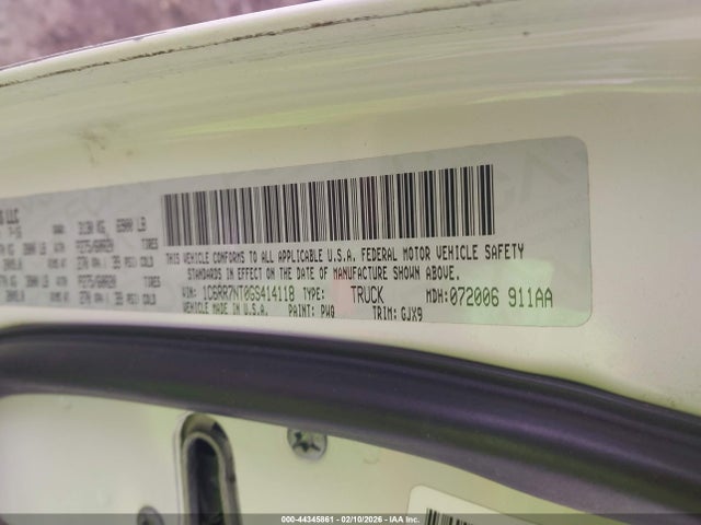 Продаж на аукціоні авто 2016 Ram 1500 Laramie, vin: 1C6RR7NT0GS414118, номер лоту: 44345861