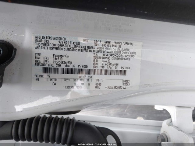 1FADP3K20EL128800 Ford FOCUS SE