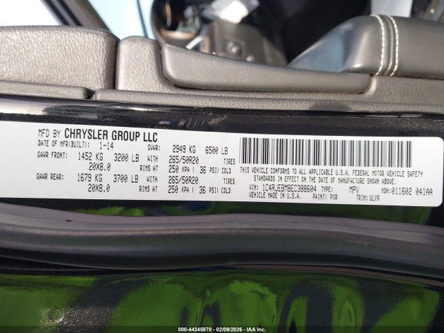 1C4RJEBM8EC388604 Jeep Grand Cherokee Limited