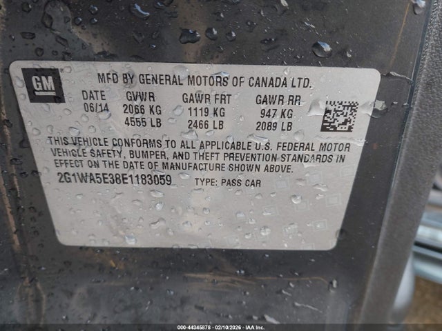2G1WA5E38E1183059 Chevrolet Impala Limited Ls