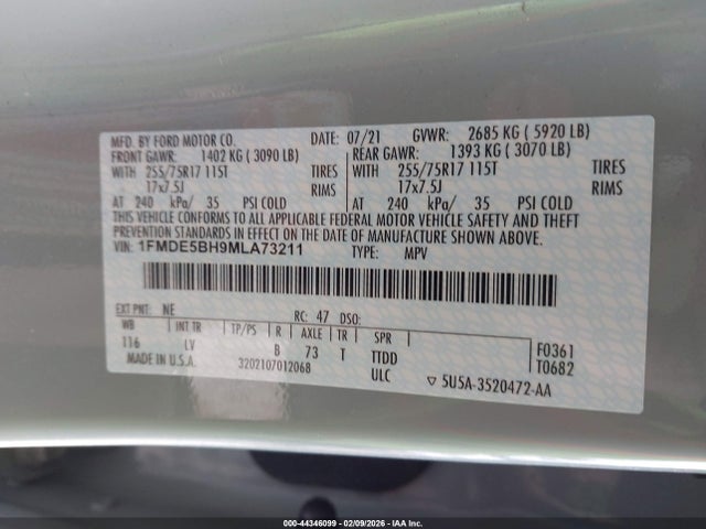 2021 FORD BRONCO 1FMDE5BH9MLA73211 Photo 8