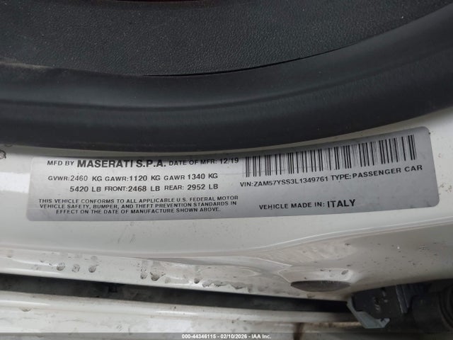 2020 MASERATI GHIBLI ZAM57YSS3L1349761 Photo 8