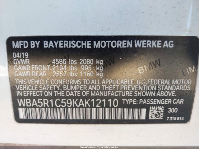 2019 BMW 330I WBA5R1C59KAK12110 Photo 8