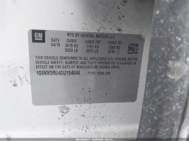 2016 CADILLAC CT6 1G6KK5R64GU154644 Photo 8