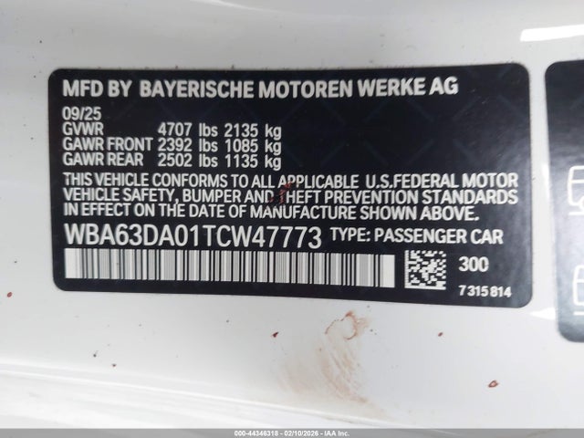 BMW 430i Xdrive 2026 WBA63DA01TCW47773 Image 9