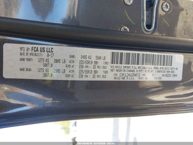 1C4PJLCX4JD540712 Jeep Cherokee Latitude Fwd