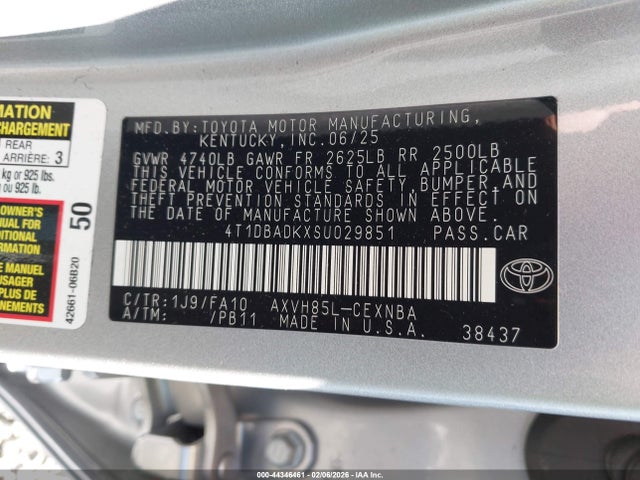 4T1DBADKXSU029851 Toyota CAMRY LE