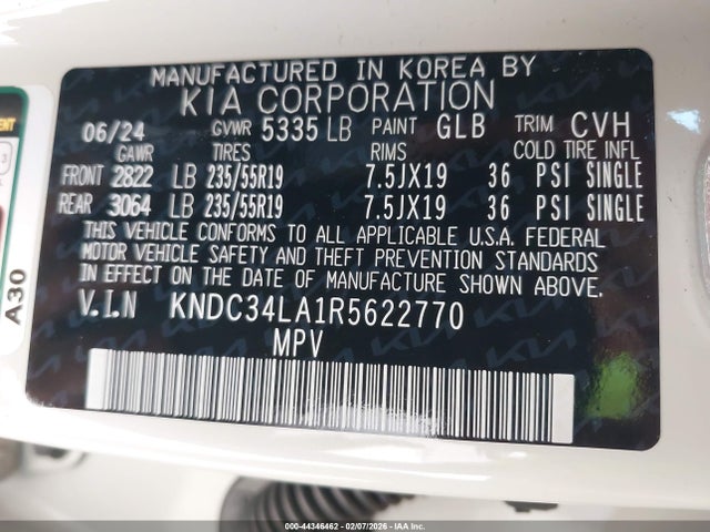 KNDC34LA1R5622770 KIA Ev6 Wind
