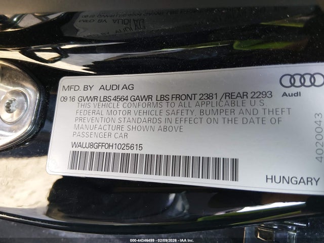 2017 AUDI A3 WAUJ8GFF0H1025615 Photo 8