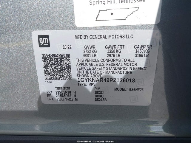 2023 CADILLAC XT5 1GYKNAR49PZ136018 Photo 8