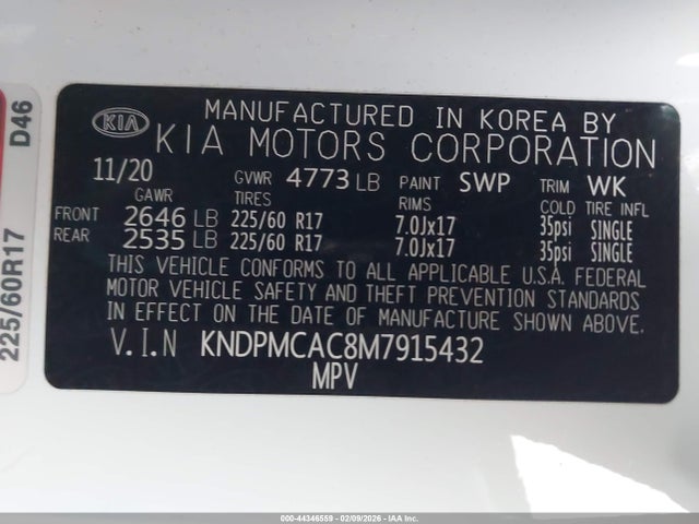 KIA Sportage Lx 2021 KNDPMCAC8M7915432 Image 9